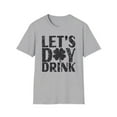 thumbnail image 2 of Let's Day Drink, Gildan Unisex Softstyle Shirt, Shamrock Graphic Tee, S-3XL, 2 of 5