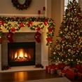 thumbnail image 4 of Guirnalda navideña iluminada, opción de enredadera de vegetación artificial con bayas, cuerda decorativa de luces navideñas, 200 cm de largo para chimenea, mesa, decoración del árbol, 4 of 6
