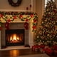 thumbnail image 4 of Guirnalda de Luces Led Navideñas de Ratán de 200 Cm, Multicolor, con Bayas Rojas y Follaje | Decoración Festiva | Decoración para Interiores y Exteriores, Repisas, Mesas y Árboles, 4 of 6