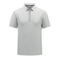 thumbnail image 3 of Men's Summer Ice Silk Cooling Quick Dry Business Sports Lapel Half-Zip Short Sleeve Shirt Casual Button Down Tops Tees Breathable Moisture Wicking Golf Fishing Hiking Outfits, 3 of 8