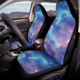 thumbnail image 4 of Uourmeti Waterproof Car Front Seat Protector for Automotive Polyester Full Wrapping Edge Car Seat Covers, Galaxy Cloud Print, 4 of 12
