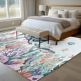 thumbnail image 4 of Large Area Rugs for Living Room Bedroom, Whale Coastal 6'x9' Rug Washable Carpet Runner Indoor Outdoor, Summer Beach Ocean Shell Jellyfish Starfish Non Slip Floor Mats Rug for Kitchen, Playroom, 4 of 8