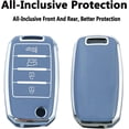 thumbnail image 3 of Key Fob Cover Compatible with Kia Sorento Sportage Rio Soul Forte Optima Carens Picanto Keychain Case Holder Protector,Blue, 3 of 7