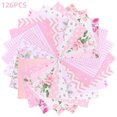 thumbnail image 1 of Evjurcn 126 Pzas Packs de Encantos Rosas para Acolchar 5 x 5 Pulgadas Cuadrados de Tela 100% Algodón Tela Suave para Acolchar Patchwork Floral para Coser Manualidades DIY, 1 of 1
