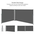 thumbnail image 6 of Topeakmart 19.7'L x 5.2'H Side Awning Double Retractable Screen for Patio Garden, Dark Gray, 6 of 8