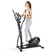 MaxKare Elliptical Machine for Home Use Elliptical Exercise Machine 14.17'' Stride Elliptical Trainers Elliptical Training Machines with Flywheel & Extra-Large Pedal & LCD Monitor