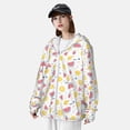 thumbnail image 3 of Kdxio Tropical Fruit Print Women Men Sun Protection UPF 50+ Jackets Zip Up Long Sleeve Hoodie Hiking Lightweight with Pockets, 3 of 7