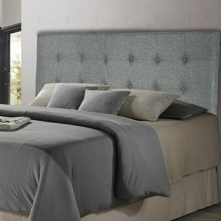 Headboard Fabric Upholstered Headboard With Heavy Duty With Gray Nailheads Modern Linen Tufted Button Full/Queen