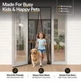 thumbnail image 6 of AUGO Magnetic Screen Door - Self Sealing, Heavy Duty, Hands Free Mesh Partition - Pet and Kid Friendly - Patent Pending Keep Open Feature - 38 Inch x 97 Inch, 6 of 6
