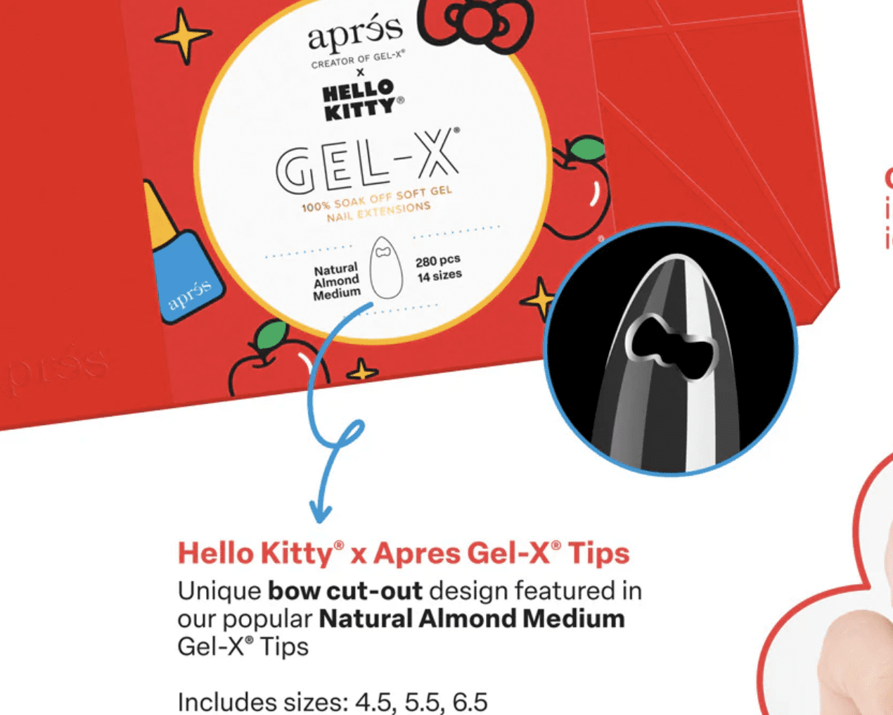 アプレ　Gel-x　キティ　サンリオコラボ Hello Kitty® X Apres Gel-X® Nail Extension Kit - Walmart.com