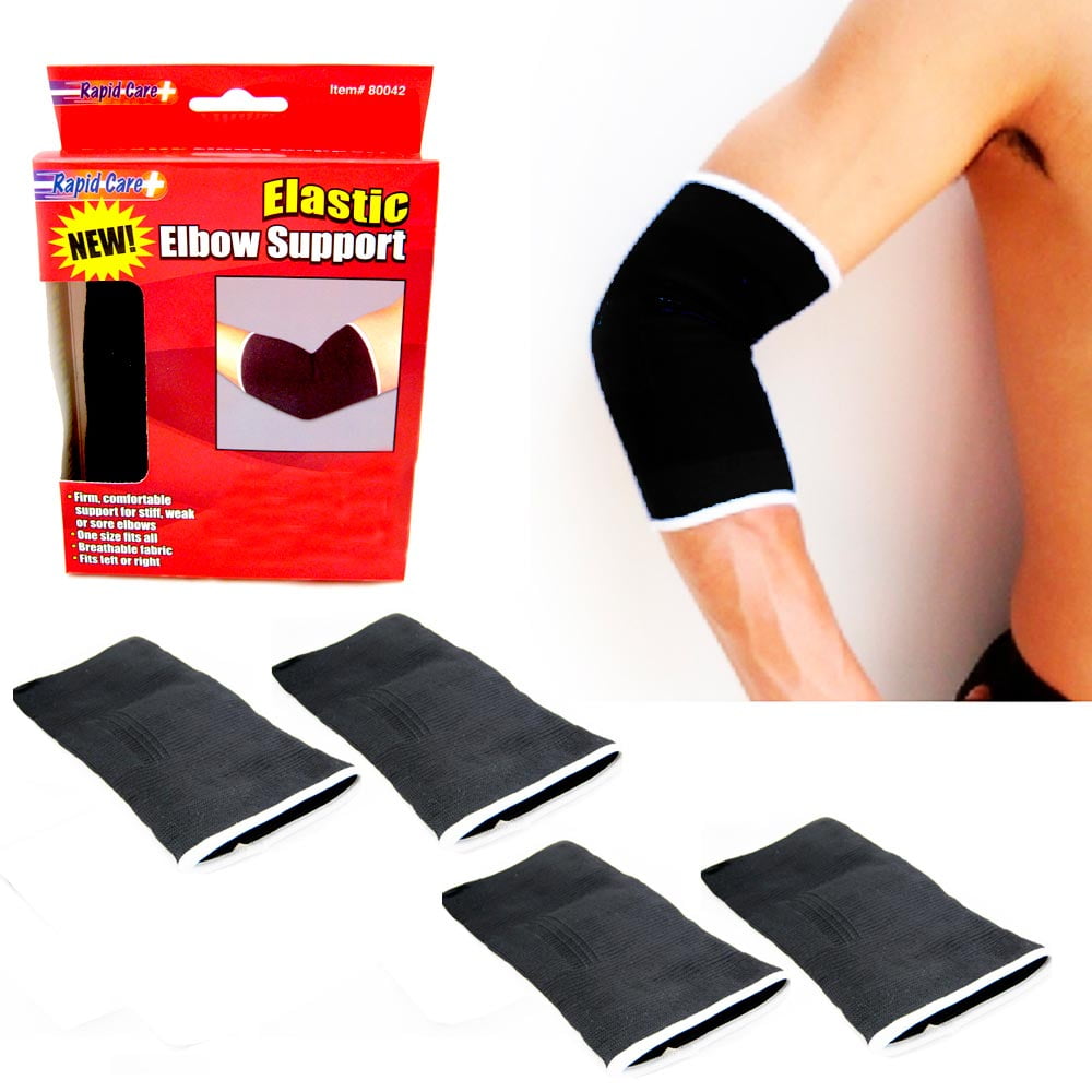4 Pc Elbow Brace Support Elastic Sleeve Sports Medicine Compression Tennis Guard