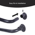 thumbnail image 6 of Eclipse Complete Blackout Room Darkening Adjustable Length Wrap Around Curtain Rod, 86-120 in., 5/8 in., Diameter, Black, 6 of 7