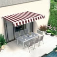 thumbnail image 4 of MCombo 12'x10' Manual Retractable Patio Awning Sunshade Shelter Window Door Awning Commercial Grade - Quality 100% 280G Polyester Outdoor Canopy Aluminum Frame, 4 of 11