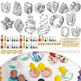 thumbnail image 2 of 126 pcs Polymer Clay Cutters Set Stainless Steel Clay Earring Cutters with Earring Hooks and Jump Rings Accessories DIY Polymer Clay Jewelry Craft Making for Kids Gift, 2 of 10