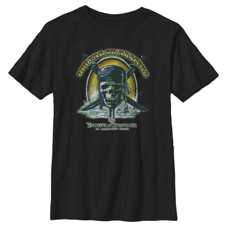 Boy s Pirates of the Caribbean: On Stranger Tides Undead on Arrival Skull Logo Graphic Tee Black X Large