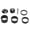 Black, variant on Nieyigj Bike Headset Aluminum Threadless Spacers Complete Bicycle Replacement Parts Kit, 34mm OD, Blue