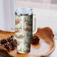 thumbnail image 5 of Sloth Tumbler with Handle and Straw, 40 oz Stainless Steel Insulated Cup with Lid and Straw,Travel Coffee Mug Water Bottle, Birthday Christmas Mothers Day Gifts for Animal Lovers Women, 5 of 6
