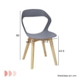 thumbnail image 3 of Set de Comedor Mesa Rectangular Mundo In Muebles Oslo Negro + 4 Sillas Moura Gris, 3 of 7