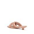 thumbnail image 3 of Ash Nolita Nude Braided Criss Cross Straps Slip On Open Toe Kitten Heel Sandals (Skin, 9), 3 of 4