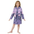 thumbnail image 6 of FORMRS Niños Bathrobe Unisex Hooded Robe Soft Plush Pajamas Sleepwear, Size 7-9T, Black Cat Walking, 6 of 7