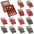thumbnail image 4 of Juego de cubiertos navideños Gardenne, cucharas y tenedores navideños, vajilla navideña, cabezal de acero inoxidable de superficie lisa, cubiertos decorativos navideños (20 piezas), 4 of 8