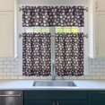 thumbnail image 3 of Kitchen Curtains 36 Inch Short - 3 Panel Set, Boho Elephant Mandala Print, Rod Pocket Window Curtain, 100% Polyester for Farmhouse, Retro Bohemian Kitchen, Easy Wash, 3 of 6