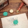 thumbnail image 3 of 1PC Brass Sealing Wax Seal Stamp Removable Wood Handle Cat with Flower Pattern 25mm, 3 of 8