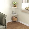 thumbnail image 1 of 3 Tier Corner Side Table, Small Acrylic Triangle End Table  for Living Room, 1 of 7