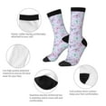 thumbnail image 3 of Cauagu Purple Butterfly Print Crew Socks for Women and Men,Adult Athletic Running Socks 1-Pair Sports Socks Work Gear Socks with Moisture Wicking, 3 of 6