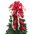 thumbnail image 4 of Large Lattice Sequin Ribbon Bow Christmas Decoration Scene Layout Christmas Tree Top Bow, 4 of 12
