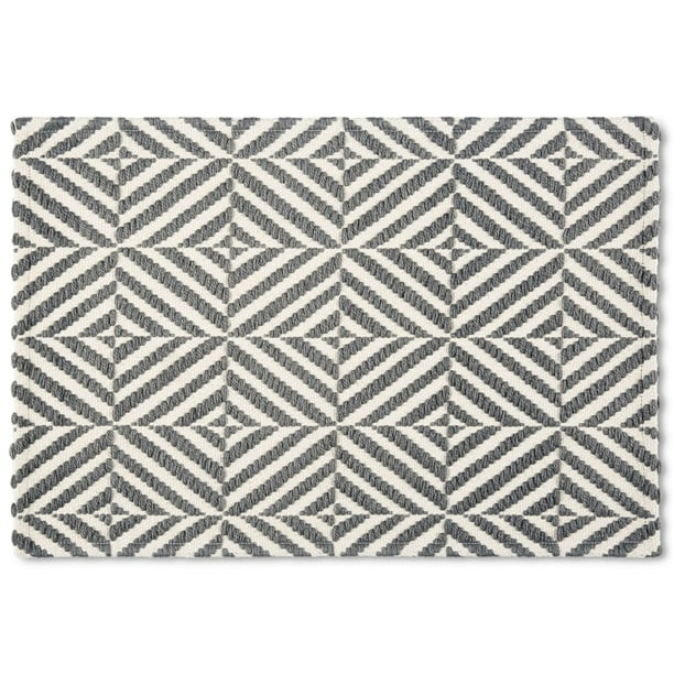Mainstays Montana Woven Fabric Mat, 18"x27", Grey, Available in