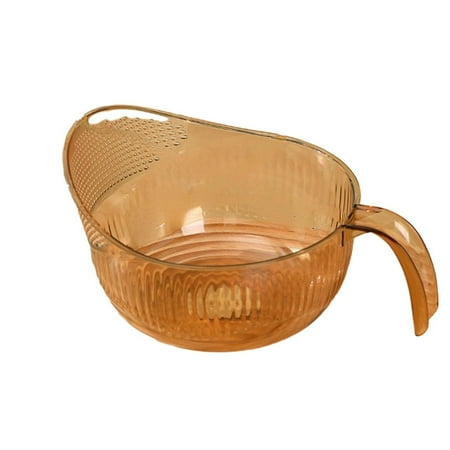 

Gheawn Rice Washer Strainer Bowl Rice Washing Filter Strainer Basket Colander with Handle Plastic Strainer for Rice for Washing Rice Washing Vegetables and Fruits Drain Rack Clearance Sale Coffee