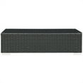 thumbnail image 3 of Modway Sojourn Table Basse de Patio en Aluminium et Rotin, Couleur Chocolat, 3 of 3