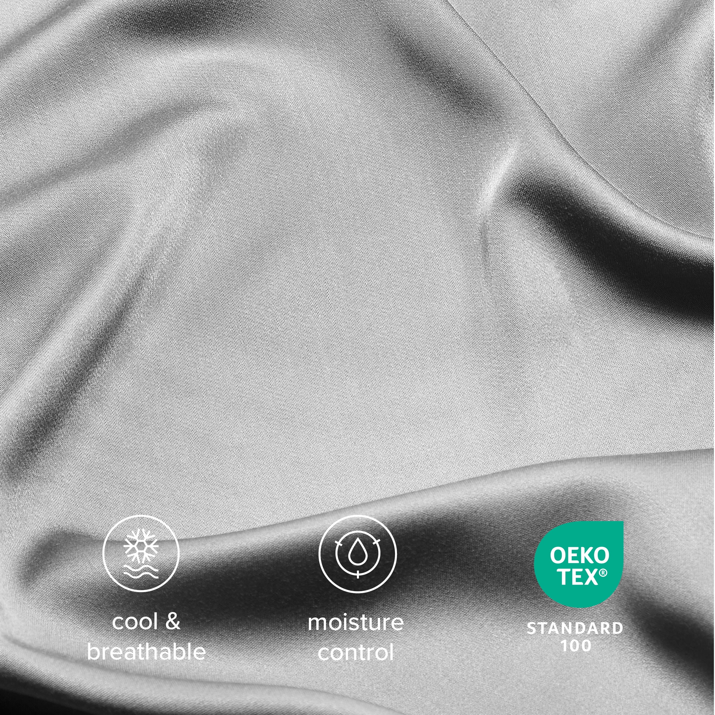 Bare Home Bamboo 2-Piece Duvet Cover Set - Made from Rayon Fibers - Soft, Cooling & Breathable - Twin/Twin-XL,Light Gray