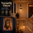 thumbnail image 6 of Yucurem Glowing Witch Hat Hanging Decor, Halloween Witch Hat with Cascading Star Lights, Lighted Hanging Decoration for Window, Porch, Tree, Mantel and Party (3pcs), 6 of 9