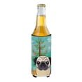 thumbnail image 2 of Caroline's Treasures BB1634MUK Christmas Tree and Fawn Pug Ultra Beverage Insulators for slim cans , Slim Can,, 2 of 3