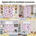thumbnail image 5 of Purple Pink Spring Floral Kitchen Curtains Window Panels, Summer Botanical Flower Insulated Window Treatment Curtain, Grommet Curtains for Bedroom/Living Room/Bathroom, 2 Piece 42"Wx63"L, 5 of 8