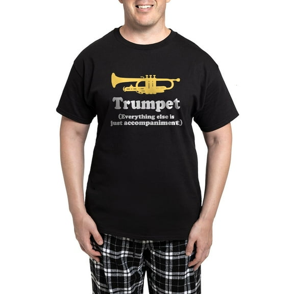 CafePress - Trumpet Gift (Funny) Men's Dark Pajamas - Men's Dark Loose Fit Cotton Pajama Set