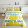 thumbnail image 2 of Erosebridal Football Print Comforter Sets Queen Size,White Yellow Bedding Queen Comforter Set,Teenager Bedroom Decor(Los Angeles),Reversible,Breathable,3 Pieces, 2 of 8