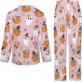 thumbnail image 6 of Top-kevin Halloween Ghosts Pumpkins Women's Long-Sleeve Shirt And Full-Length Bottom Pajama Set, 6 of 6