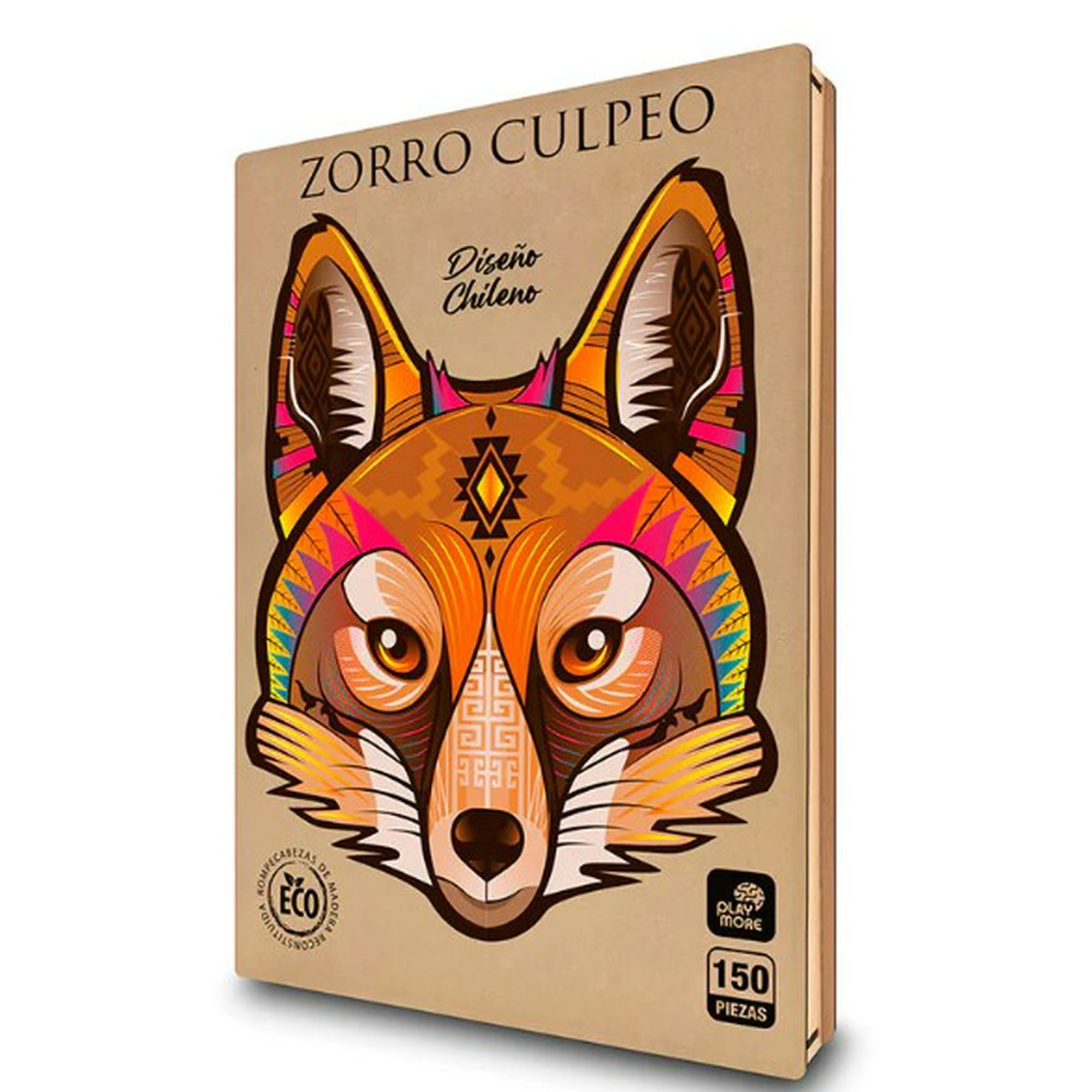 Rompecabezas De Madera Zorro Culpeo 150 Piezas Knasta Chile