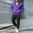 thumbnail image 4 of VEXRO Mens Hoodies 2 Piece Outfits Fleece Workout Casual Sweatpant and Drawstring Sweatshirts Fall Winter Hooded Sets, 4 of 9