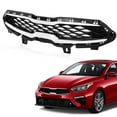 thumbnail image 4 of CROSSDESIGN Front Upper Grille Grill Trim Chrome Fit for 2019-2020  Kia Forte, 4 of 9