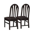 thumbnail image 4 of Linon Desmin Dining Chairs, set of 2, Brown Finish with Brown Faux Leather Fabric, 4 of 16
