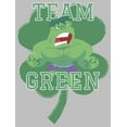 thumbnail image 2 of Women's Marvel St. Patrick's Day Hulk Team Green  Graphic Tee Athletic Heather Small, 2 of 4