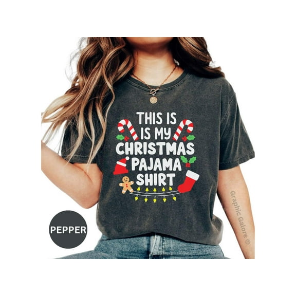 This Is My Christmas Pajama Shirt, Funny Holiday T-Shirt, Christmas Pajamas, Christmas Party Outfit, Christmas Family Shirt