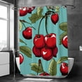 thumbnail image 6 of Cherry Shower Curtain, Bathroom Beach Decorations, 6 of 6
