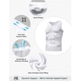 thumbnail image 5 of 2 Pack Men's Body Shaper Compression Shirt Slimming Tank Top Sleeveless Shapewear Undershirt Gynecomastia Tummy Control, 5 of 8