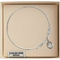 thumbnail image 3 of 8 inch Round Double Loop Bangle Bracelet w/ St. Peter Nolasco in Sterling Silver, 3 of 3