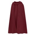 thumbnail image 6 of Lovskoo Women Trench Coat Cape Open Front Cardigan Jacket Shawl Cape Cloak Longline Robe Jacket Outwear Claret, 6 of 9